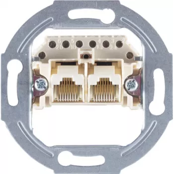 Toma de conexión de pared ShiverPeaks S/CONN maximum connectivity 2x 8/8 en paralelo sin tapa para instalación empotrable (74231-1)