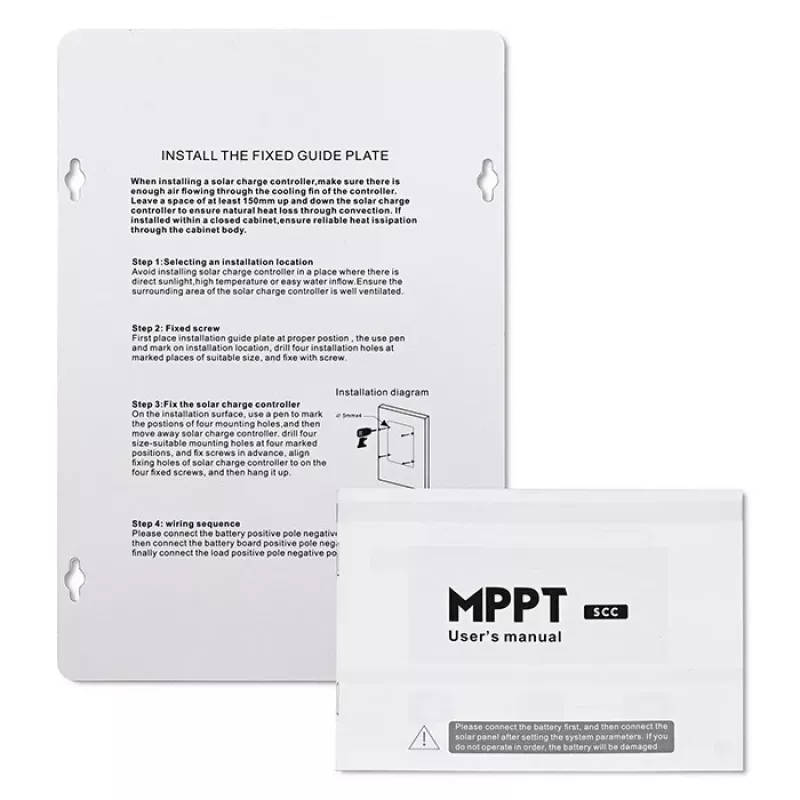 Regulador de carga solar MPPT QOLTEC 10A para sistemas de 12V/24V con pantalla LCD