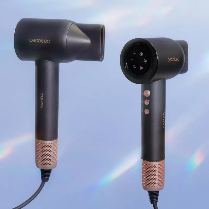 Secador de pelo Cecotec Bamba IoniCare RockStar Nano IonTech 1600 W, negro