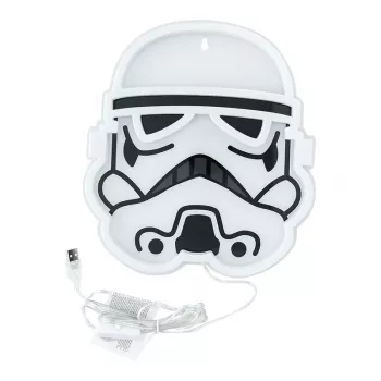 Luz LED de neón para pared Paladone Stormtrooper modelo PP14595SWVN, iluminación decorativa Star Wars