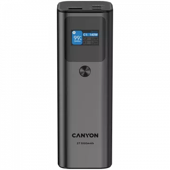 Canyon PB-2010 - Batería externa - Li-Pol - 27.000 mAh - pantalla digital - 2xUSB-C + 1xUSB-A - Power