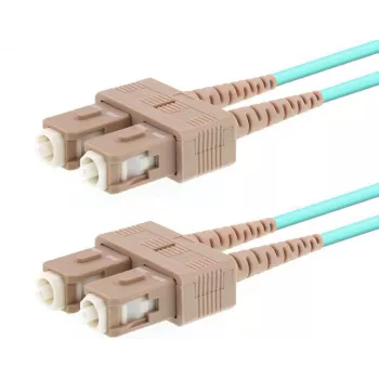 Cable de fibra óptica LOGON AL5SCSC25I/3I OM3 25 m SC–SC 50 µm dúplex completo aqua