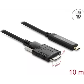 Delock 83632 cable óptico activo USB 10 Gbps, USB Type-C a Micro-B, 10 m