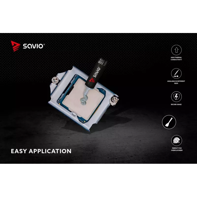 Pasta térmica SAVIO TG-03 13,5 W/m·K, 2 g — pasta térmica