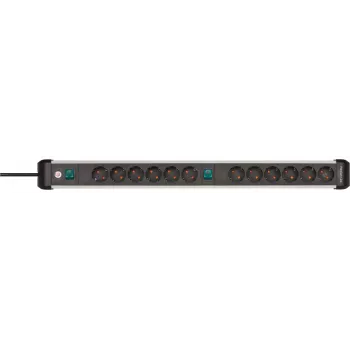 Regleta de enchufes Brennenstuhl 1391030200 3m 12 tomas de corriente para interior negro plata