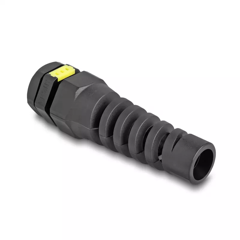 Prensaestopas DeLOCK M12 con ventilación y alivio de tracción IP68 negro 2 uds.