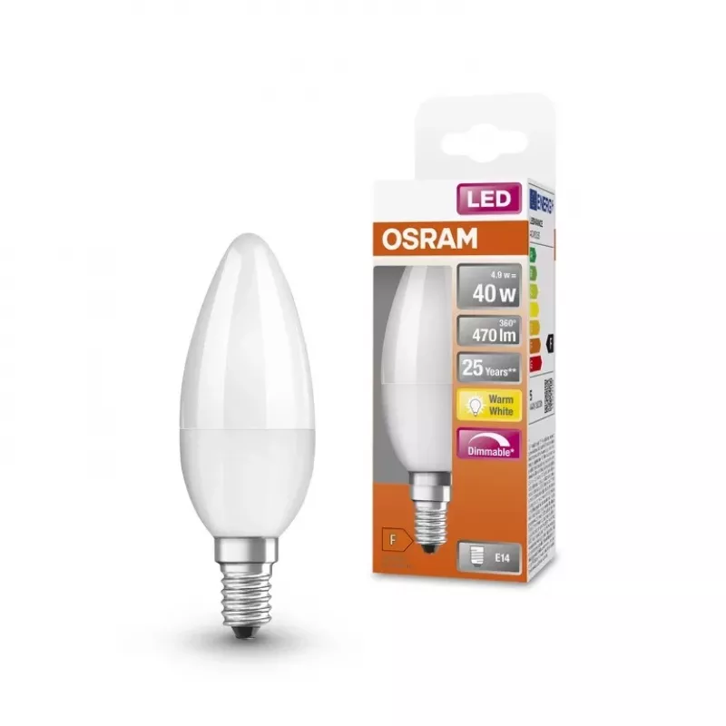 Lámpara LED Ledvance Parathom Classic E14 4,9 W Blanco cálido, casquillo E14