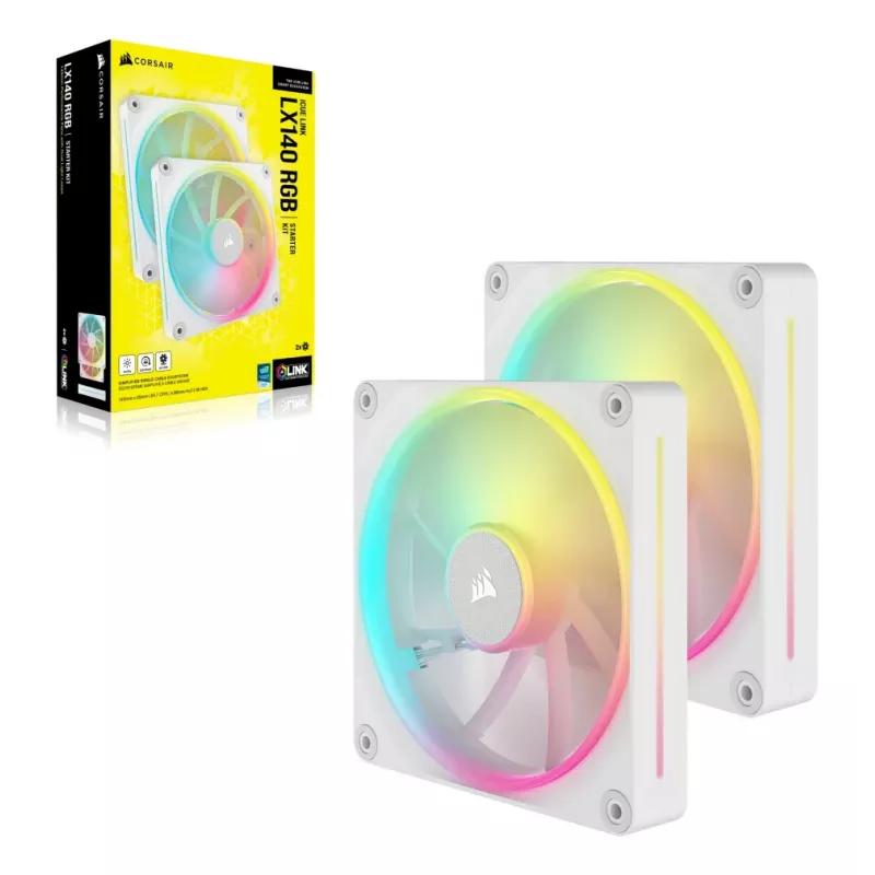 Ventilador Corsair CO-9051032-WW 14 cm 2 uds. 2000 RPM blanco