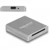 Lector de tarjetas DeLOCK 91006 gris SD USB Type-C 10000 Mbit/s