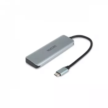 Hub USB Type-C DICOTA D32061 10000 Mbit/s Plata