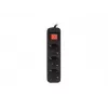 Alargador de corriente Lanberg PS1-03F-0150-BK 1,5 m 3 enchufes con toma de tierra para interiores Negro