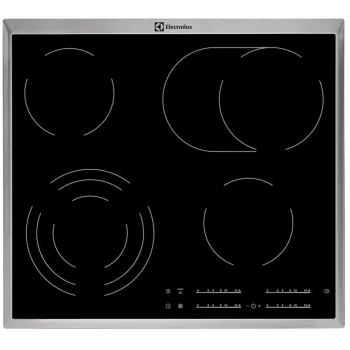 Electrolux EHF46547XK placa vitrocerámica integrable negra, 4 zonas, control táctil