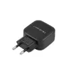 Cargador de interior AC QOLTEC 50186 para smartphone y tablet, 5 V 3.4 A, 17 W, 2× USB, negro