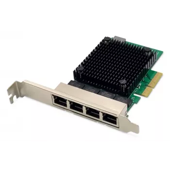 Tarjeta de red Digitus 4 puertos 2,5 Gigabit Ethernet PCI Express chipset Realtek