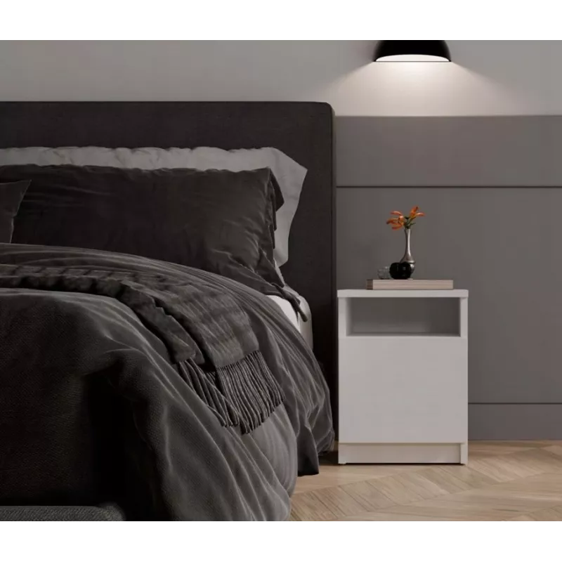 Mesita de noche GALAX 30/1D blanco