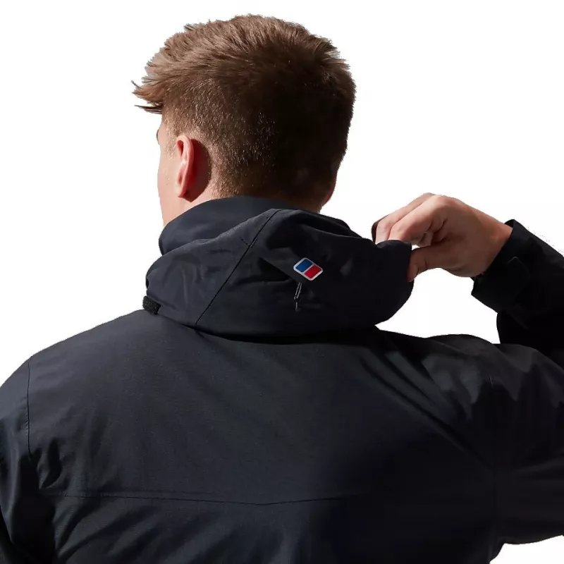 Conjunto de chaqueta Berghaus Deluge Pro 3.0 M + Hillwalker IA Shell M — capa exterior impermeable para hombre, negra