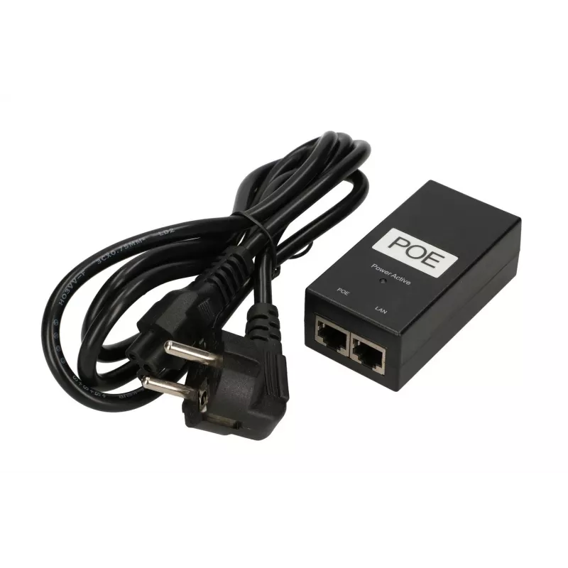 Fuente de alimentación POE Extralink POE-48-24W, 48V, 0,5A, 24W, cable incluido