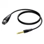 Cable de audio Procab conector macho XLR a conector jack de 6,3 mm (1/4 de pulgada), estéreo, 3 m