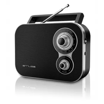 Muse | M-051R | Radio de bolsillo de 2 bandas | Negro