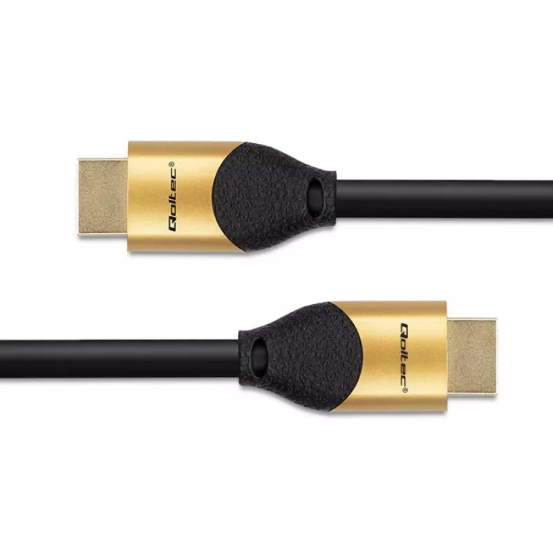 Cable Qoltec 50355 HDMI v2.1 Ultra High Speed 8K | 60Hz | 28AWG | GOLD | 2m