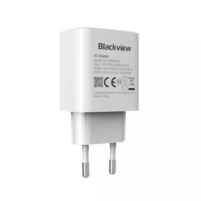 Cargador BLACKVIEW CHAR-18W 18 W de potencia — cargador de pared USB compacto para dispositivos móviles