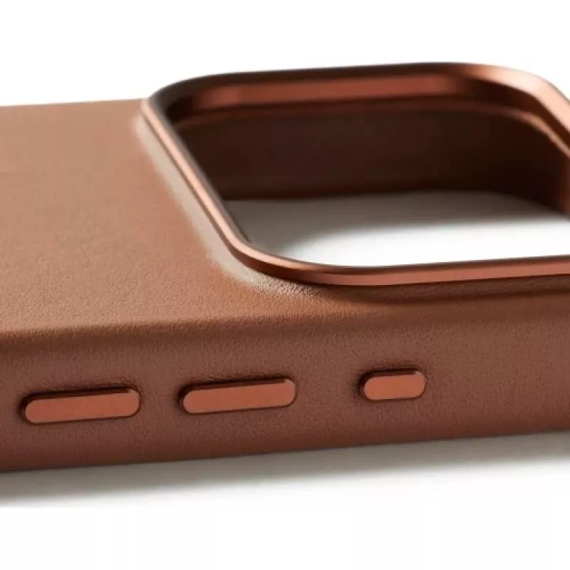 Mujjo Full Leder Case MagSafe funda para iPhone 17 Pro marrón