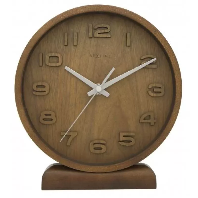 Reloj de pared NeXtime 5192gs Wood Wood Small, 22x20 cm, pared, madera, gris