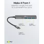 Goobay hub USB 4 puertos Slim USB-C a USB-A 5 Gbit/s - conector USB 3.2> (79158)