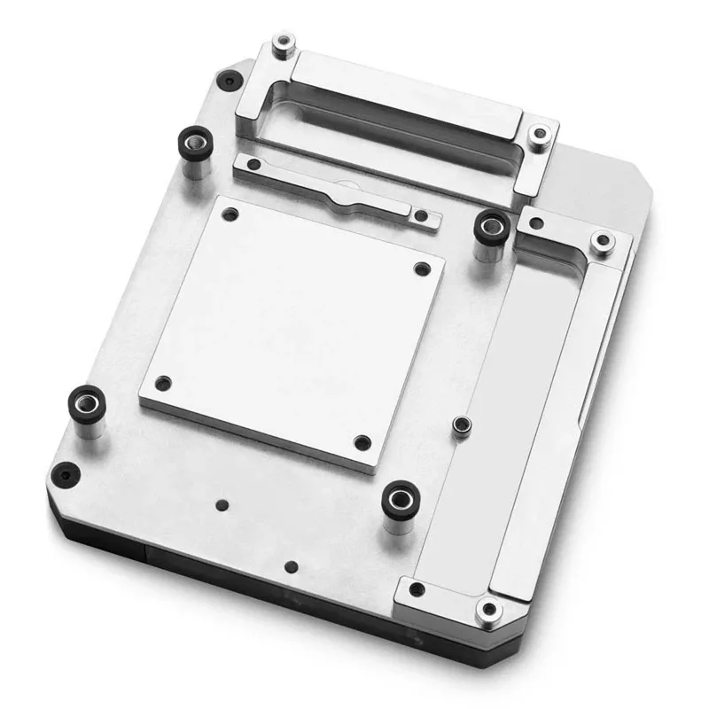 Bloque de agua EK Water Blocks Acrílico Latón Negro Plata