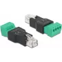 Adaptador RJ11/14 conector macho a regleta de bornes de 4 pines DeLOCK 66527