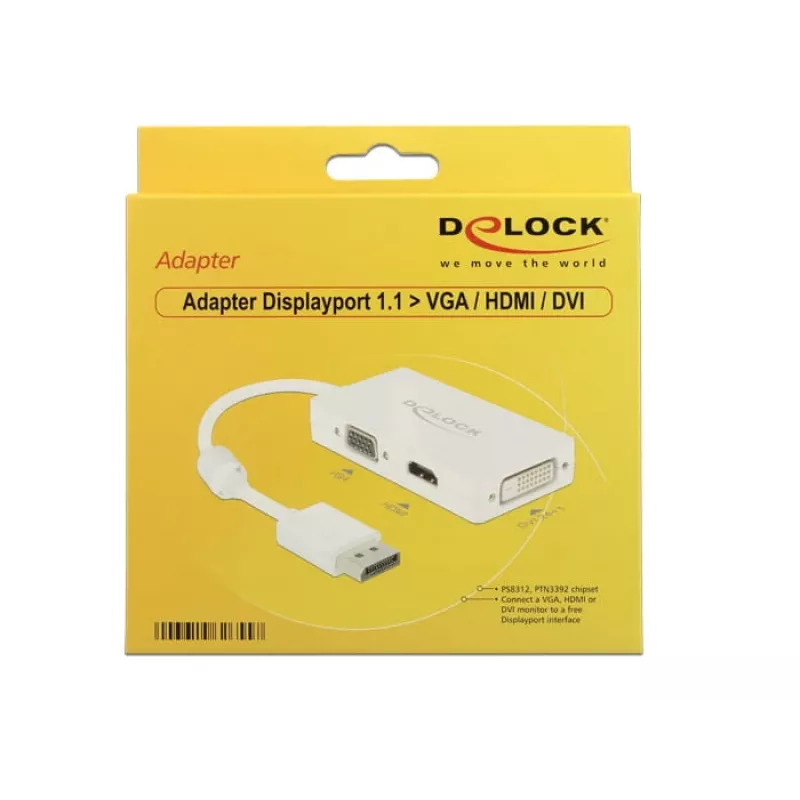 Cable DeLOCK 0,16 m DisplayPort VGA HDMI DVI-D