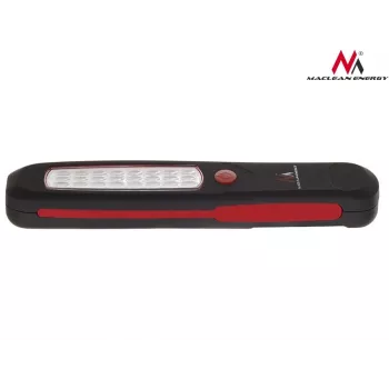 Lámpara de taller MACLEAN MCE03 — 24 LEDs, base magnética y gancho, a pilas (3×AAA)
