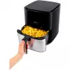 Clatronic FR 3782 H, freidora de aire, 5 l, 80 °C, 200 °C, imagen individual, negra, acero inoxidable