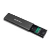 Qoltec 50312 carcasa para SSD M.2 NVMe, USB Type-C, negra