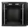 Qoltec 54488 Armario rack de pared de 19 pulgadas, 12U, 600 x 635 x 450 mm, puerta perforada