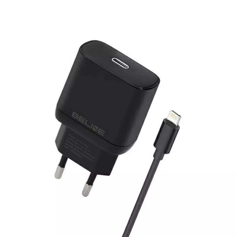 Cargador 30W USB-C a Lightning Beline Beli02174 con cable negro