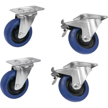 Set de ruedas Roadinger RD-100 100 mm azul, 2 ruedas con freno