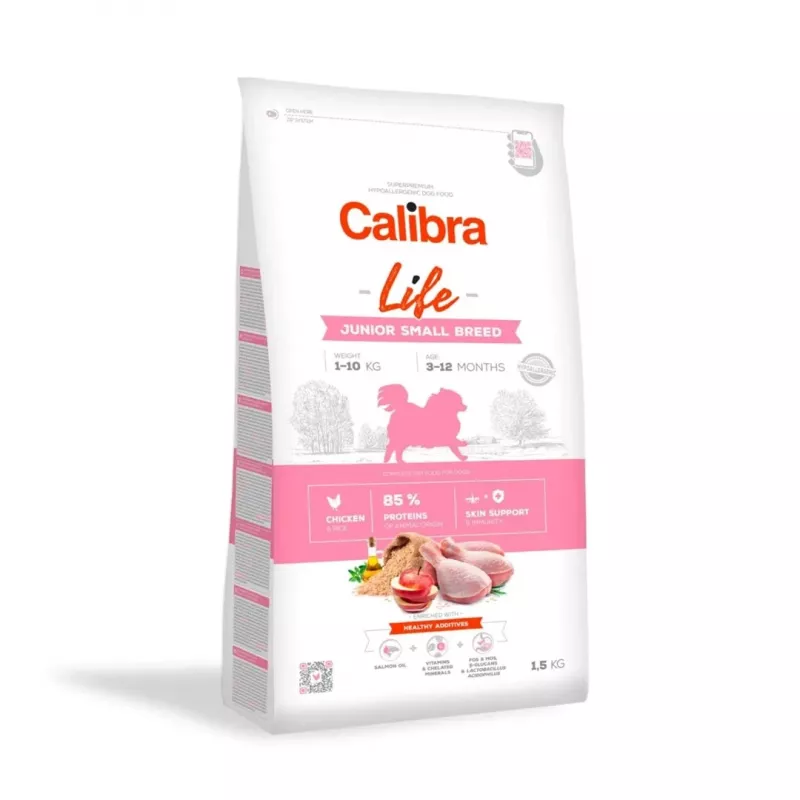 Calibra Dog Life Junior Small Breed Chicken pienso seco para perros 1,5 kg