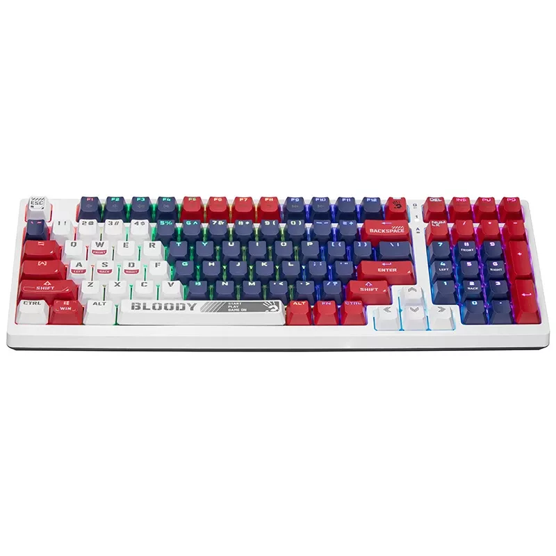Teclado gaming mecánico A4Tech Bloody S98, USB, Sports Navy, interruptores BLMS Red Plus