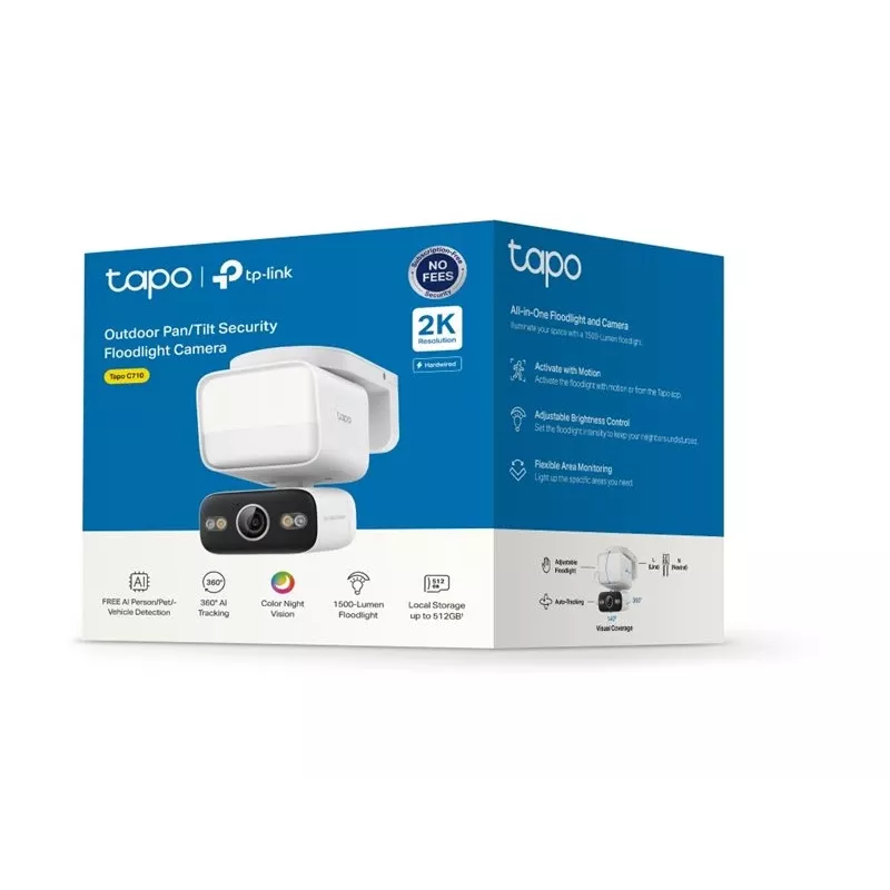 TP-Link Tapo C710 Cámara de seguridad exterior con luz y giro/inclinación