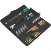 Kraftform Kompakt F 1, para carpinteros de ventanas, 35 piezas, set de herramientas negro/verde, incl. carraca de puntas Zyklop Mini 1, 1/4