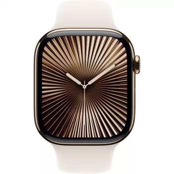 APPLE Watch Series 10 GPS + Cellular 46 mm Caja de titanio oro con correa deportiva Starlight – S/M