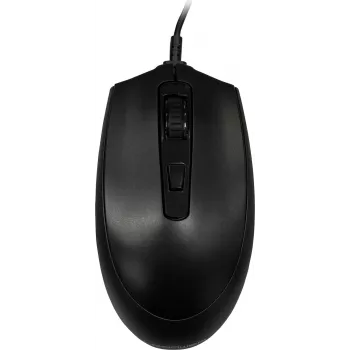 Ratón USB con cable LC-Power LC-M721B — negro, óptico, diseño ergonómico