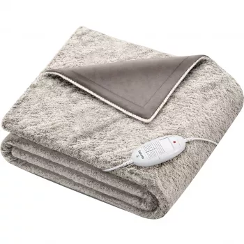 Beurer HD 75 Cosy Nordic manta eléctrica, 130 x 180 cm, gris
