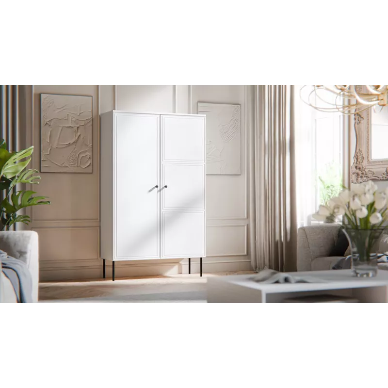Vitrina Cama Meble PALAZZO BIS 1000×390×1660 mm blanco mate