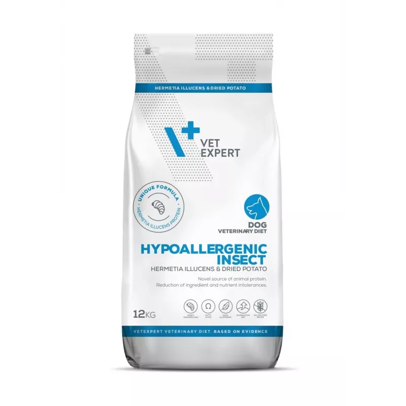 VET EXPERT Veterinary Diet Hypoallergenic Insect Dog - pienso para perros - 12 kg
