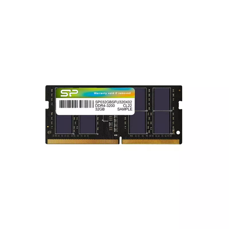 Memoria RAM SILICON POWER DDR4 SODIMM 3200 MHz CL22 32 GB (SP032GBSFU320X02) negra
