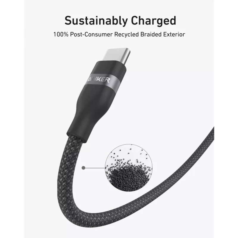 Cable USB-C a USB-C Anker A82E2 — USB 2.0, 1,8 m, negro