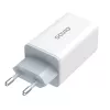 SAVIO LA-07 Fuente de alimentación GaN 65W, USB, QC4.0+, PD 3.0, Blanca