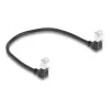 Cable de red DeLOCK RJ45 Cat.6A S/FTP fino acodado 90° hacia abajo 0,25 m negro